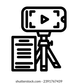 content creation social media line icon vector. content creation social media sign. isolated contour symbol black illustration