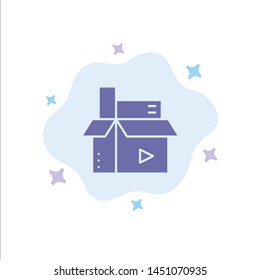 Content, Creative, Digital, Media, Publishing Blue Icon on Abstract Cloud Background