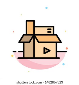 Content, Creative, Digital, Media, Publishing Abstract Flat Color Icon Template