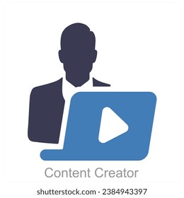 Content Creator and artist icon concept