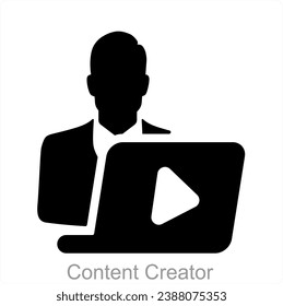 Content Creator and artist icon concept