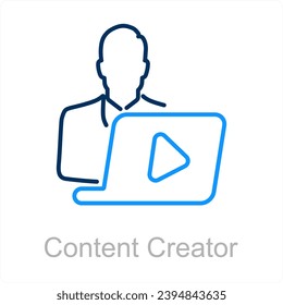 Content Creator and artist icon concept