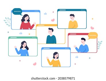 Content Creator Background Vector Illustration of Freelancer Blogger and Video Vlogger Production Can use for Poster or web Design Template