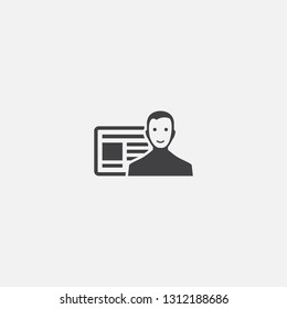 content creator base icon. Simple sign illustration. content creator symbol design. Can be used for web, print and mobile