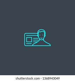 content creator concept blue line icon. Simple thin element on dark background. content creator concept outline symbol design. Can be used for web and mobile UI/UX