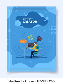 Content creator edit video upload for template of banners, flyer, books cover, magazines with liquid shape style