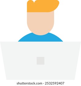 Content Creator Editing Icon Vector Flat Illustration