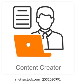 Conceito de ícone do Editor e Criador de conteúdo