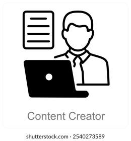 Content Creator and editor icon concept