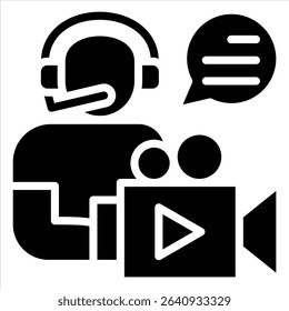 Content Creator Icon Element for Design