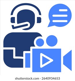 Content Creator Icon Element for Design