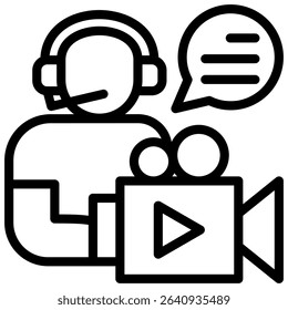 Content Creator Icon Element for Design
