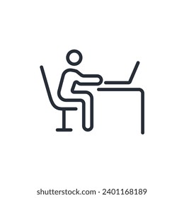 icono de creador de contenido. vector.Curso editable.Signo de estilo lineal para uso de diseño web,logotipo.Ilustración de símbolo.