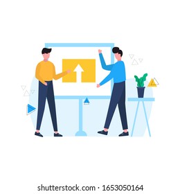 Content creator makes posts on social media vector illustration, suitable for landing page, ui, website, mobile app, editorial, poster, flyer, article, and banner