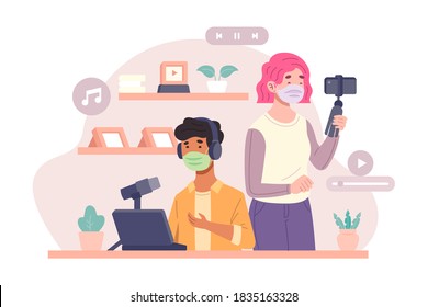 Content Creator on social media Illustration