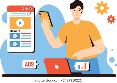 Un creador de contenido está revisando el contenido que se ha creado