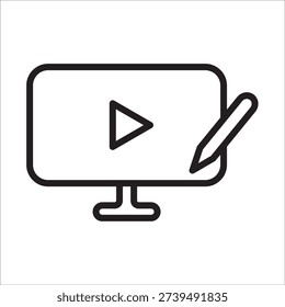 Content creator stock con outline vector