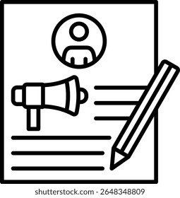 Content creator vector icon. Can be used for printing, mobile and web applications.