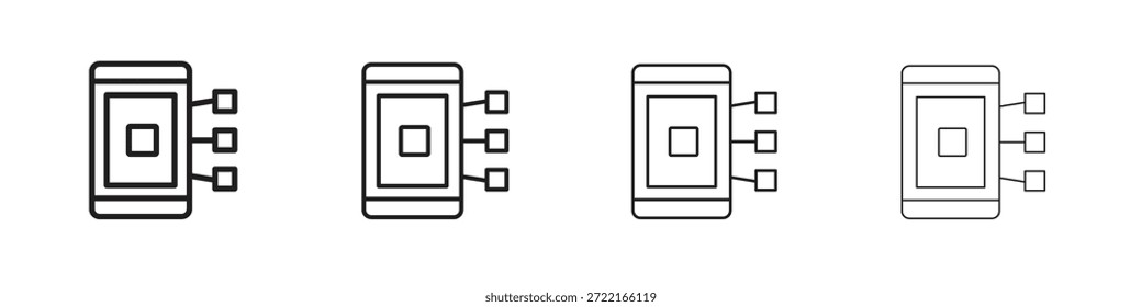 Icono de curación de contenido esboza la tendencia en versiones simples modernas