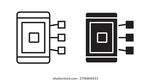 Símbolo de icono de curación de contenido para logotipos, Web y diseños de App.