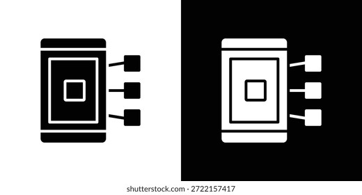 Ilustración vectorial de iconos de curación de contenido - iconos de vector de estilo negro de alta calidad