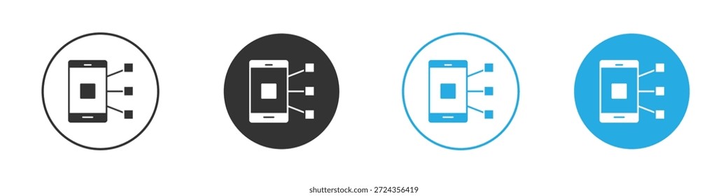 Content curation icons design element. vector illustration on white background.
