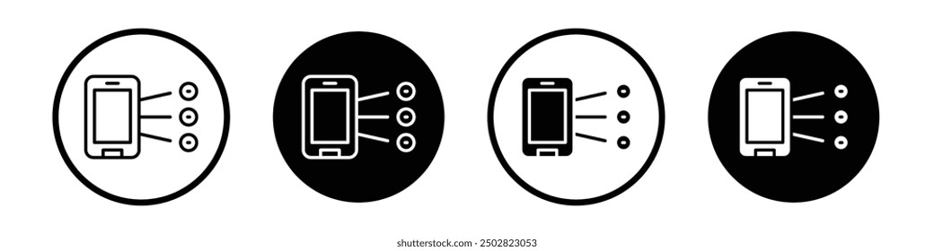 Content curation vector icon set black filled and outlined style.