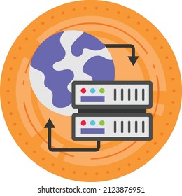 Content Delivery Network Concept, Proxy or anonymous VPN Vector Icon Design, Cloud Processing Symbol, Computing Services Sign, Web Services and Data Center stock illustration