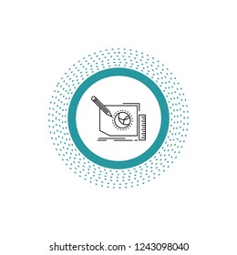 Content, design, frame, page, text Line Icon. Vector isolated illustration