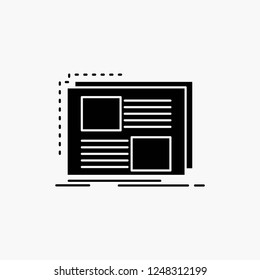 Content, design, frame, page, text Glyph Icon. Vector isolated illustration
