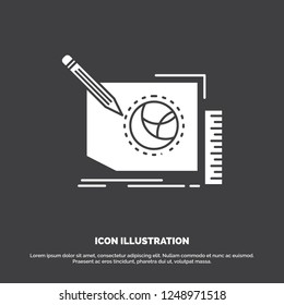 Content, design, frame, page, text Icon. glyph vector symbol for UI and UX, website or mobile application