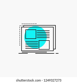 Content, design, frame, page, text Line Icon