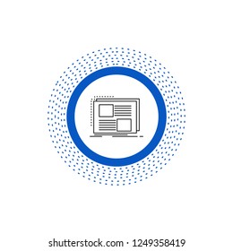 Content, design, frame, page, text Line Icon. Vector isolated illustration