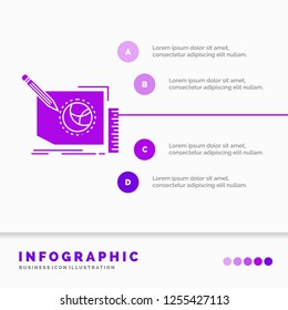 Content, design, frame, page, text Infographics Template for Website and Presentation. GLyph Purple icon infographic style vector illustration.