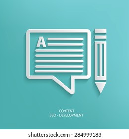 Content design on blue background,clean vector