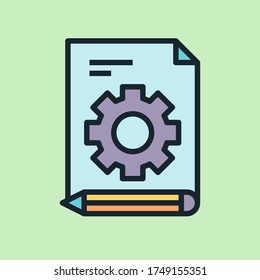 Content development. Digital marketing concept illustration, flat design linear style banner. Usage for e-mail newsletters, headers, blog posts, print and more. Vector