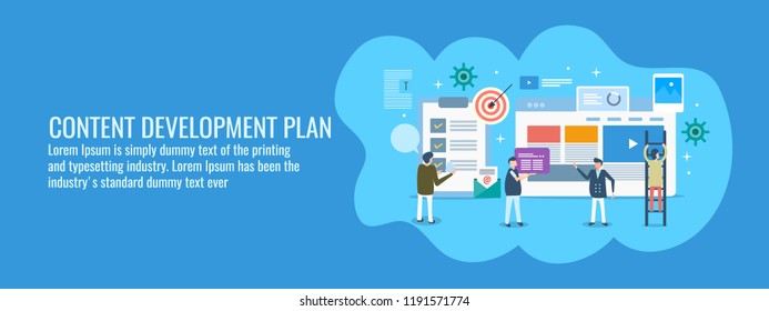 Content Development Digital Publication Marketing Strategy Stock Vector ...