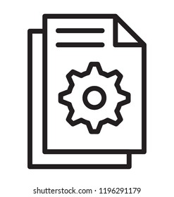 Content development process on a page with gear