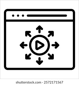 Content Distribution Icon Element For Design