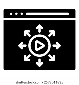 Content Distribution Icon Element For Design