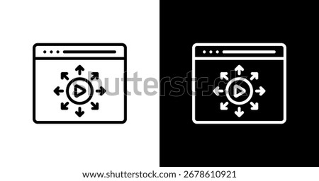 Content Distribution Icon Set Multiple Style Collection