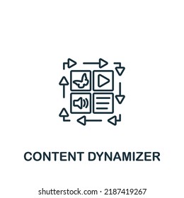 Content Dynamizer icon. Monochrome simple Community icon for templates, web design and infographics