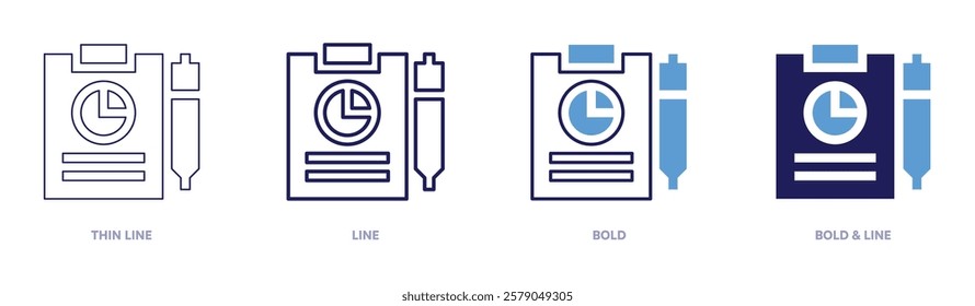 Content engagement icon in 4 different styles. Thin Line, Line, Bold, and Bold Line. Duotone style. Editable stroke.