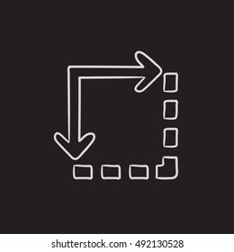 Content extension vector sketch icon isolated on background. Hand drawn Content extension icon. Content extension sketch icon for infographic, website or app.