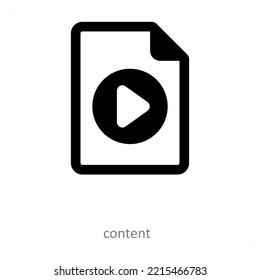 content and files icon concept