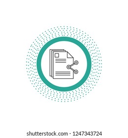 content, files, sharing, share, document Line Icon. Vector isolated illustration