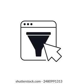 Inhaltsfiltersymbol auf Weiß