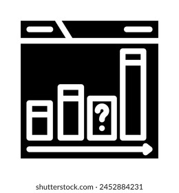 Inhaltslückenanalyse SEO-Glyphensymbol Vektorgrafik. Inhaltslückenanalyse SEO-Zeichen. Isolierte Symboldarstellung