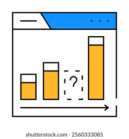 content gap analysis seo line icon vector. content gap analysis seo sign. isolated symbol illustration