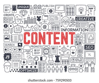 Content - Hand drawn vector illustration